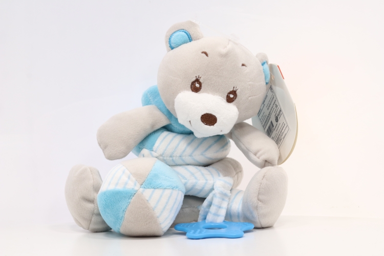 Растяжка - спираль мягкая с погремушкой на кроватку/коляску «Завитушки», виды МИКС